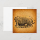 Invitation Illustration de l'art antique du cochon à l'occide (Devant / Derrière)