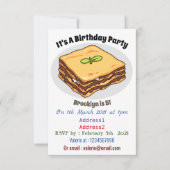 Invitation Illustration de Lasagna (Devant)