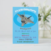 Invitation Illustration de l'avion de chasse (Debout devant)