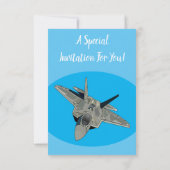 Invitation Illustration de l'avion de chasse (Dos)