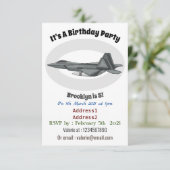 Invitation Illustration de l'avion de chasse (Debout devant)