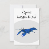 Invitation Illustration de l'écrevisse marron bleu (Dos)