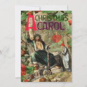 Invitation Illustration de l'esprit de Noël présent Scrooge (Dos)