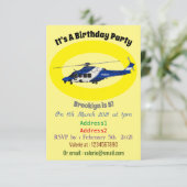 Invitation Illustration de l'hélicoptère de police (Debout devant)