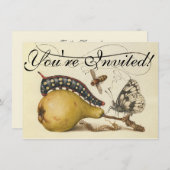 Invitation Illustration de l'insecte du fruit du papillon (Devant / Derrière)