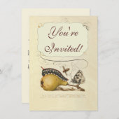 Invitation Illustration de l'insecte du fruit du papillon (Devant / Derrière)