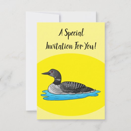 Invitation Illustration de Loon bird (Dos)