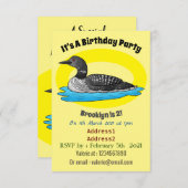 Invitation Illustration de Loon bird (Devant / Derrière)