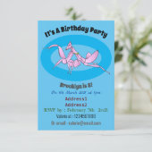 Invitation Illustration de l'orchidée mante (Debout devant)