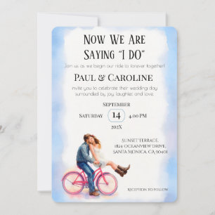 Invitation Illustration de Mariage romantique Décontracté mod