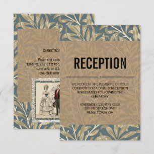 Invitation Illustration de mariage victorien vintage 1844