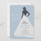Invitation Illustration de mariée en robe dos nu Brunch de ma (Devant)