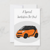 Invitation Illustration de micro-voiture (Dos)