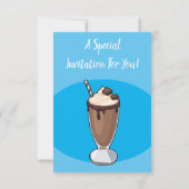 Invitation Illustration de milk-shake au chocolat (Dos)
