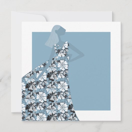 Invitation Illustration de mode de la Fête du Jardin Floral f (Devant)