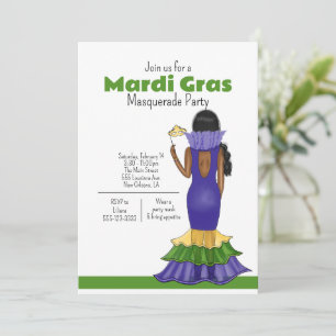 Invitation Illustration de mode Mardi Gras - Fête
