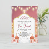 Invitation Illustration de mosquée colorée Dîner Iftar de Ram (Debout devant)
