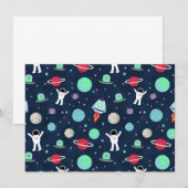 Invitation Illustration de motif spatial (Devant / Derrière)