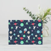 Invitation Illustration de motif spatial (Debout devant)