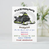 Invitation Illustration de motoneige (Debout devant)