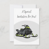 Invitation Illustration de motoneige (Dos)