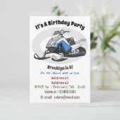 Invitation Illustration de motoneige (Debout devant)