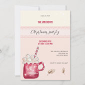 Invitation Illustration de mug de cacao chaud mignon - Art aq (Devant)