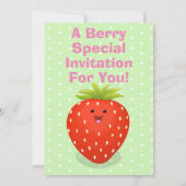 Invitation Illustration de mûre fraise (Dos)
