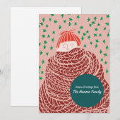 Invitation Illustration de Noël tirée à la main (Devant / Derrière)