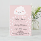 Invitation Illustration de nuage de coeurs mignons pour une b (Debout devant)