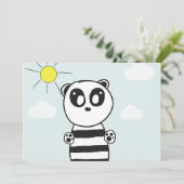 Invitation Illustration de Panda Mignon (Debout devant)