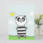 Invitation Illustration de Panda Mignon (Debout devant)