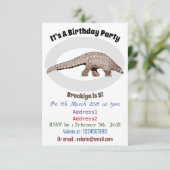 Invitation Illustration de Pangolin (Debout devant)