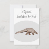 Invitation Illustration de Pangolin (Dos)