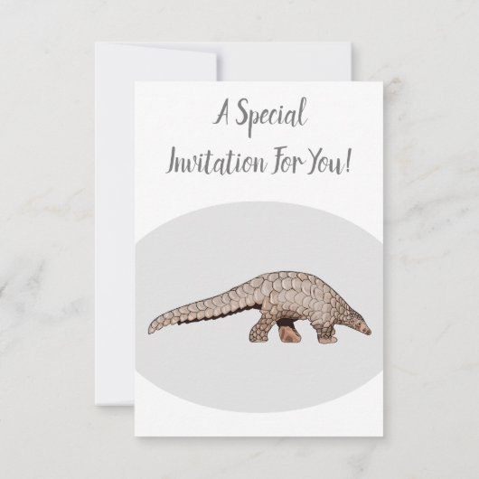 Invitation Illustration de Pangolin (Dos)