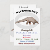 Invitation Illustration de Pangolin (Devant / Derrière)