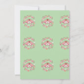 Invitation Illustration de papillon rose boho et de couronne (Dos)