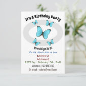 Invitation Illustration de papillons Morpho (Debout devant)