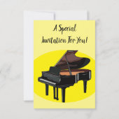 Invitation Illustration de piano (Dos)