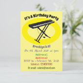 Invitation Illustration de piano clavier (Debout devant)