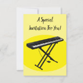 Invitation Illustration de piano clavier (Dos)