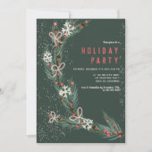 Invitation Illustration de pin à couronne de Noël moderne (Devant)