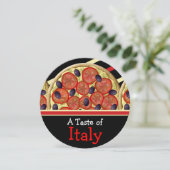 Invitation Illustration de pizza fast food soirée italienne (Debout devant)