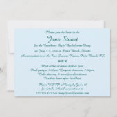 Invitation Illustration de plage (Dos)