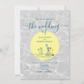 Invitation Illustration de plage Mariage d'été (Devant)