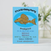 Invitation Illustration de poisson Pleco (Debout devant)