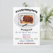 Invitation Illustration de poitrine de dinde rôtie (Debout devant)