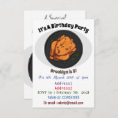 Invitation Illustration de poulet rôti (Devant / Derrière)