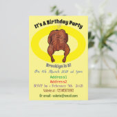 Invitation Illustration de poulet rôti (Debout devant)