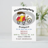 Invitation Illustration de pousse-pousse pédicab (Debout devant)